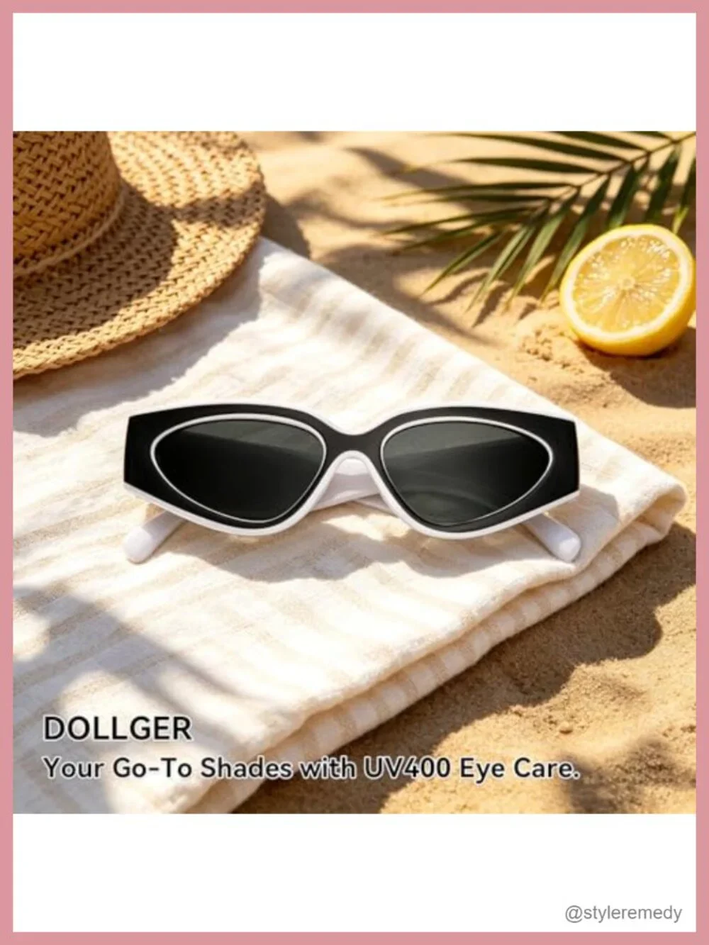 Oversized Cat Eye Sunglasses Women Retro 90s UV Protection